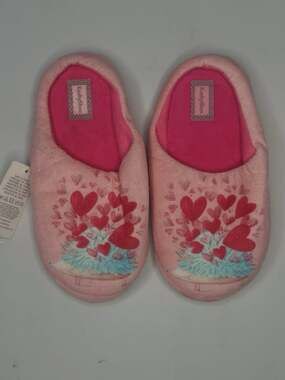 Girls Slippers Size Kids 12/13 Harts Cozy Washable Pink Kushyshoo